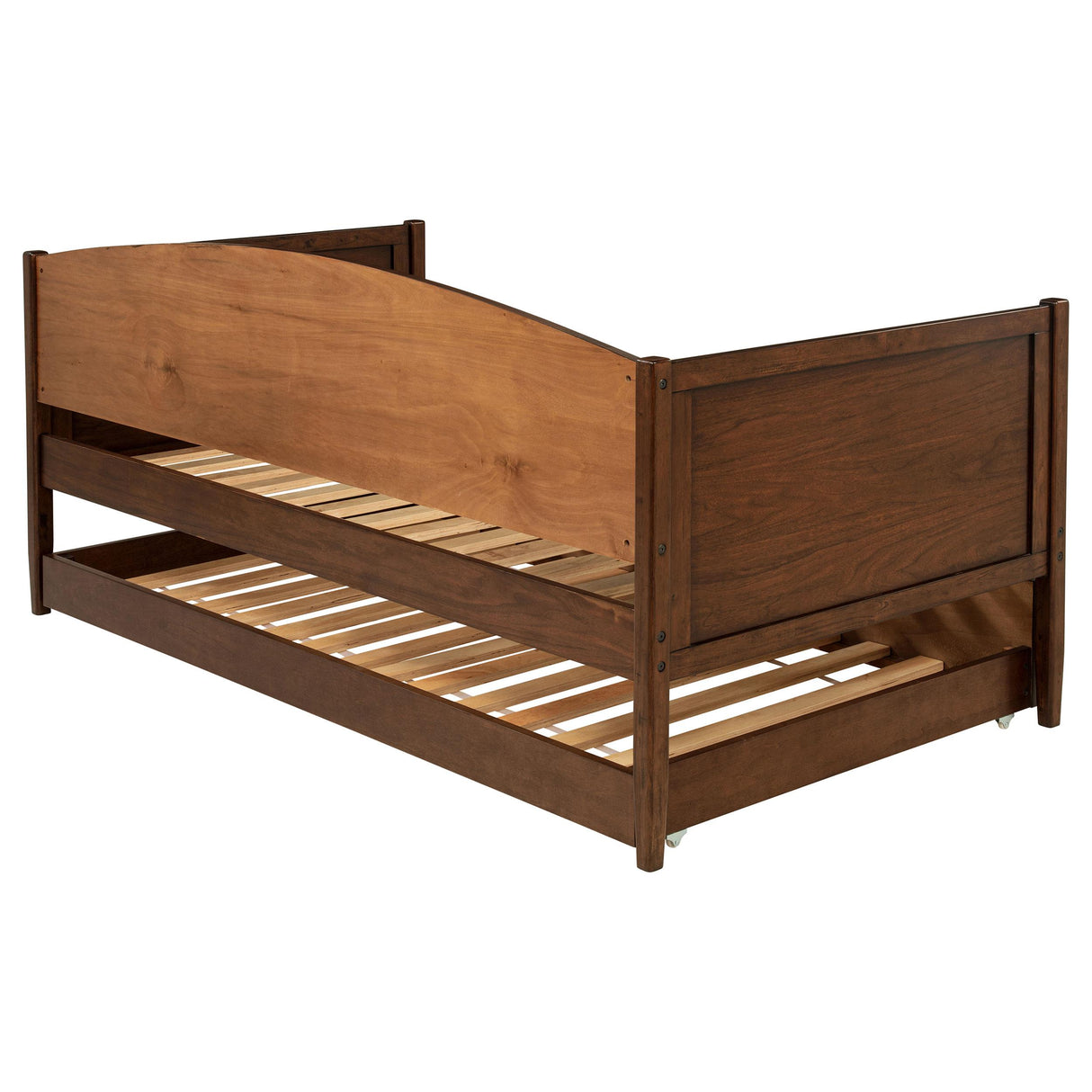 Bozeman Walnut Wood Twin Daybed With Trundle Medium from Coaster - Luna Furniture