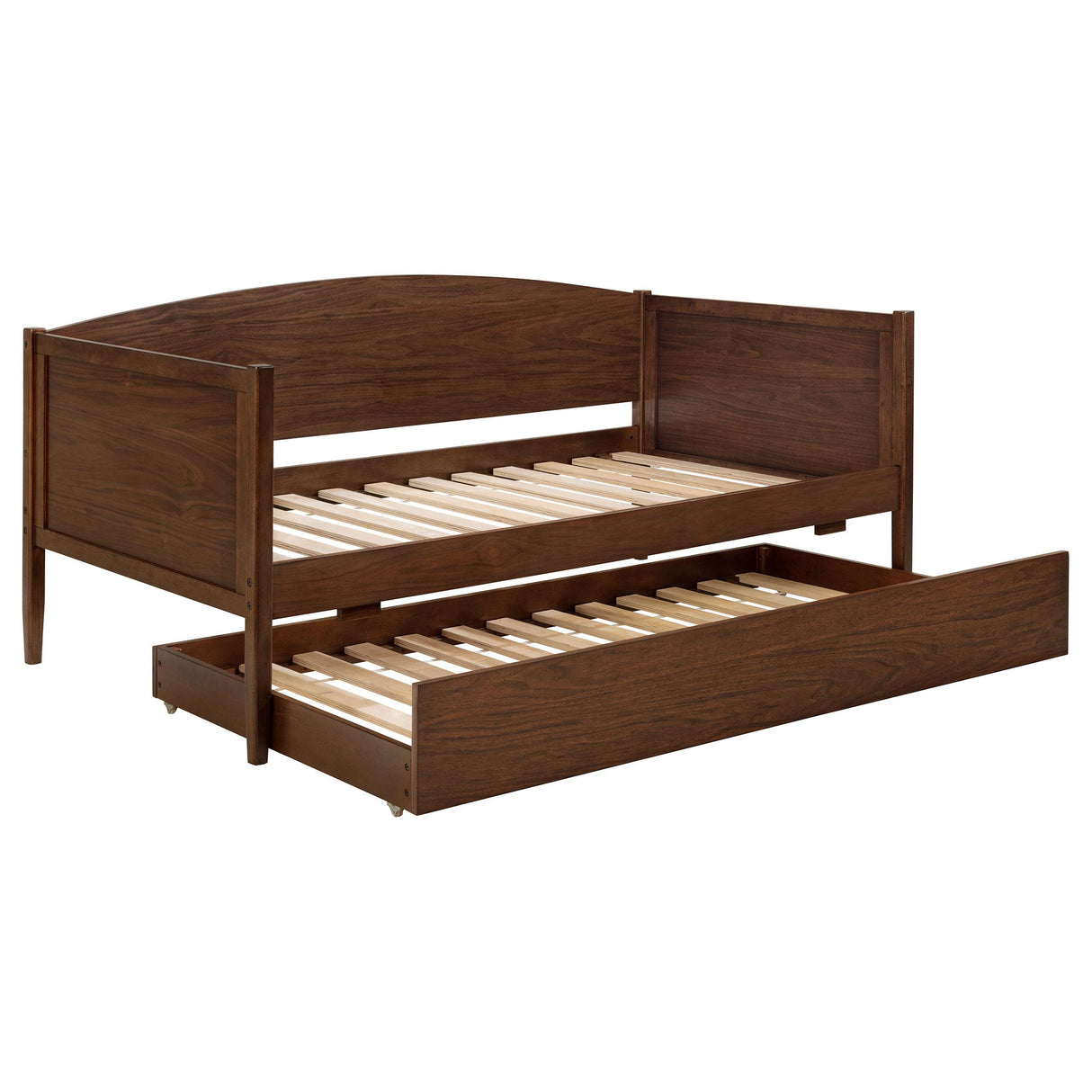 Bozeman Walnut Wood Twin Daybed With Trundle Medium from Coaster - Luna Furniture
