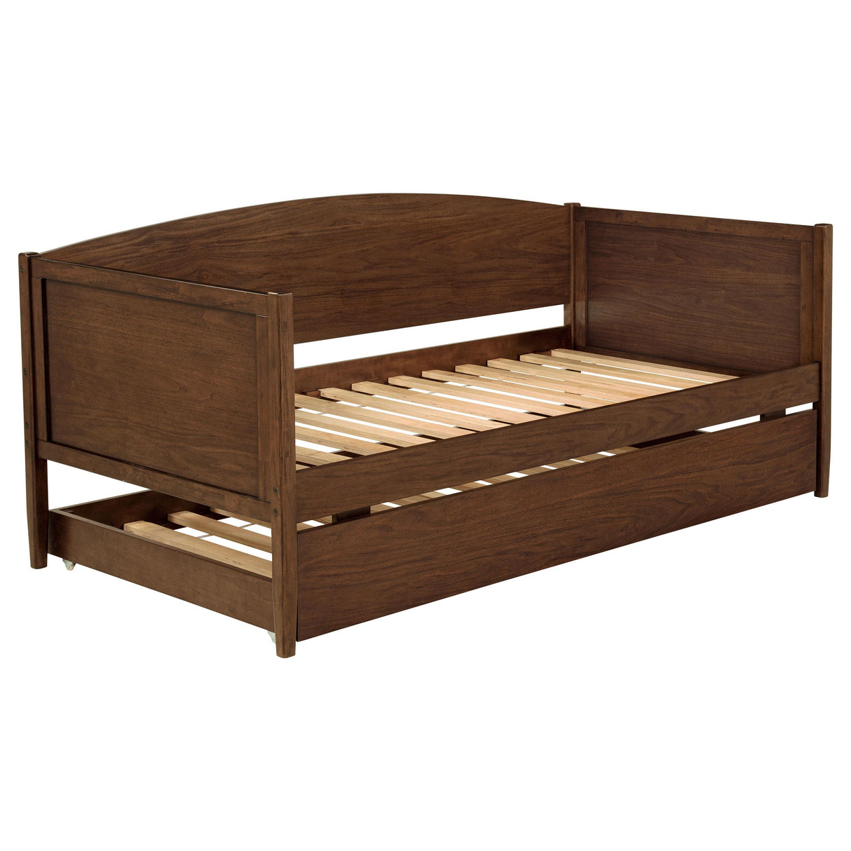 Bozeman Walnut Wood Twin Daybed With Trundle Medium from Coaster - Luna Furniture