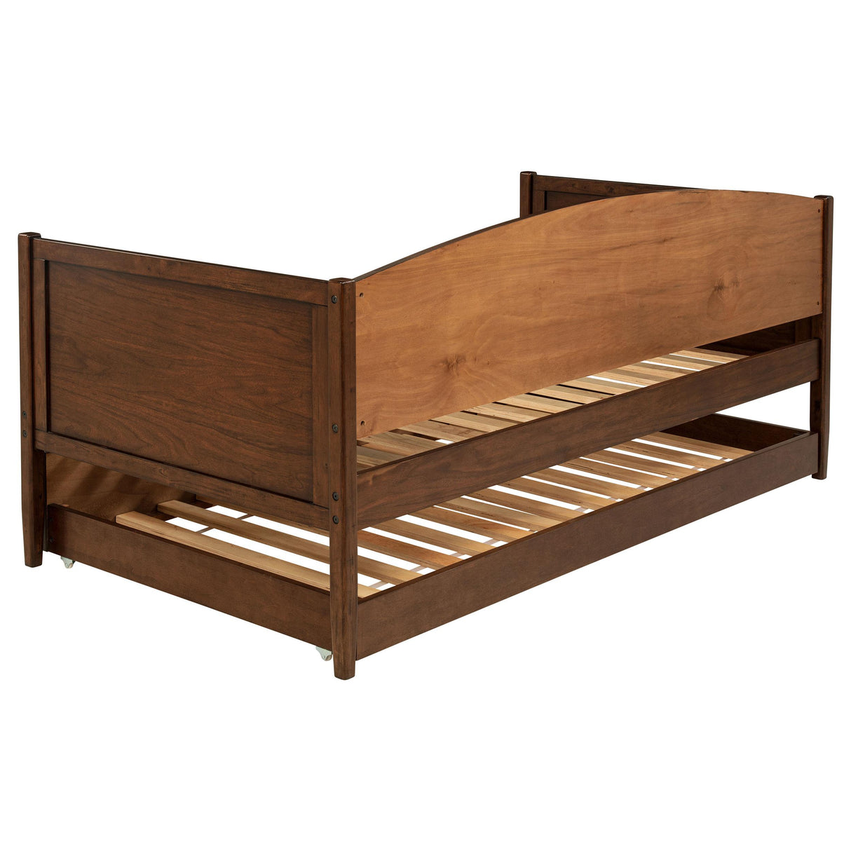 Bozeman Walnut Wood Twin Daybed With Trundle Medium from Coaster - Luna Furniture