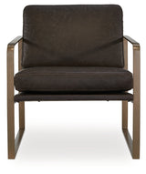 Bradett Dark Brown/Gold Finish Accent Chair from Ashley - Luna Furniture