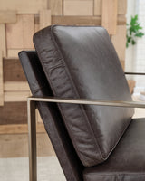 Bradett Dark Brown/Gold Finish Accent Chair from Ashley - Luna Furniture
