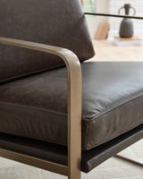 Bradett Dark Brown/Gold Finish Accent Chair from Ashley - Luna Furniture