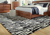Bramshaw Black/Ivory Extra Large Rug from Ashley - Luna Furniture