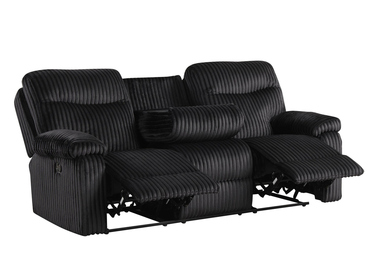 Bravo Black 3-Piece Reclining Living Room Set from Happy Homes - Luna Furniture