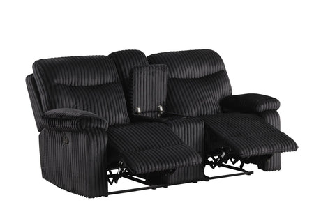 Bravo Black 3-Piece Reclining Living Room Set from Happy Homes - Luna Furniture
