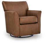 Braydunn Caramel Swivel Glider Accent Chair from Ashley - Luna Furniture