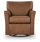 Braydunn Caramel Swivel Glider Accent Chair from Ashley - Luna Furniture