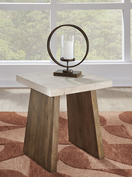 Brendalhouse Light Brown End Table from Ashley - Luna Furniture
