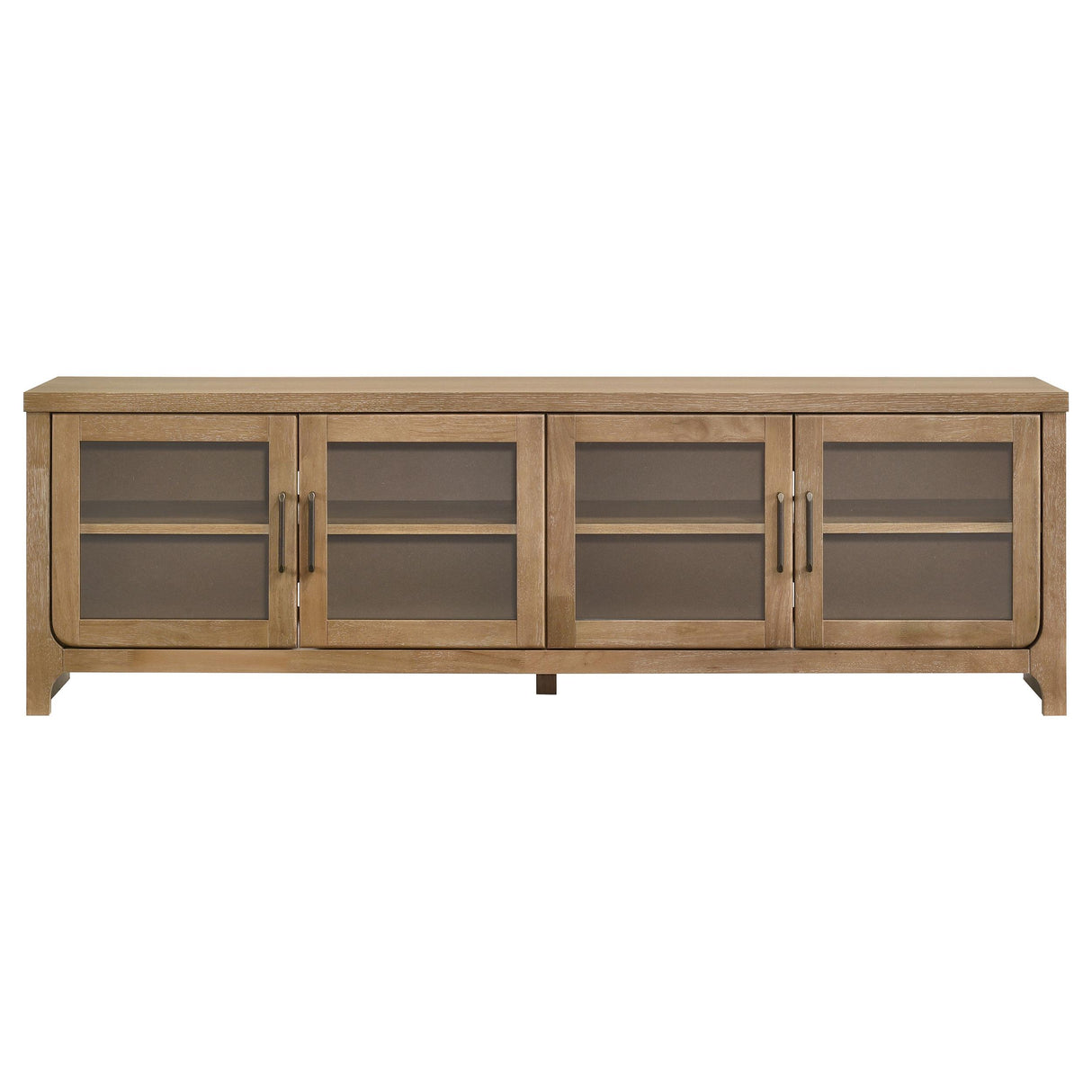 Brenham Light Oak 79-inch 4-Door TV Stand Media Console from Coaster - Luna Furniture