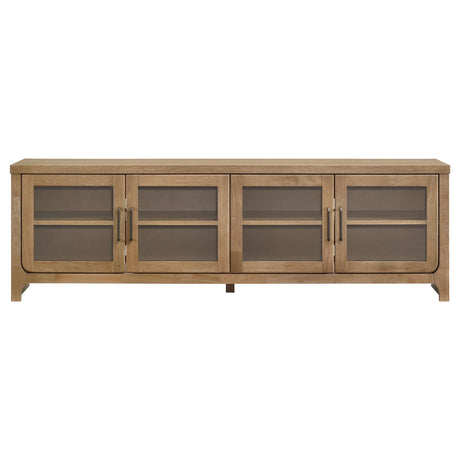 Brenham Light Oak 79-inch 4-Door TV Stand Media Console from Coaster - Luna Furniture