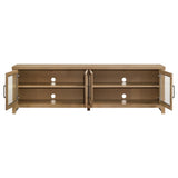 Brenham Light Oak 79-inch 4-Door TV Stand Media Console from Coaster - Luna Furniture