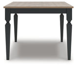 Brenkerton Grayish Brown/Black Dining Table from Ashley - Luna Furniture