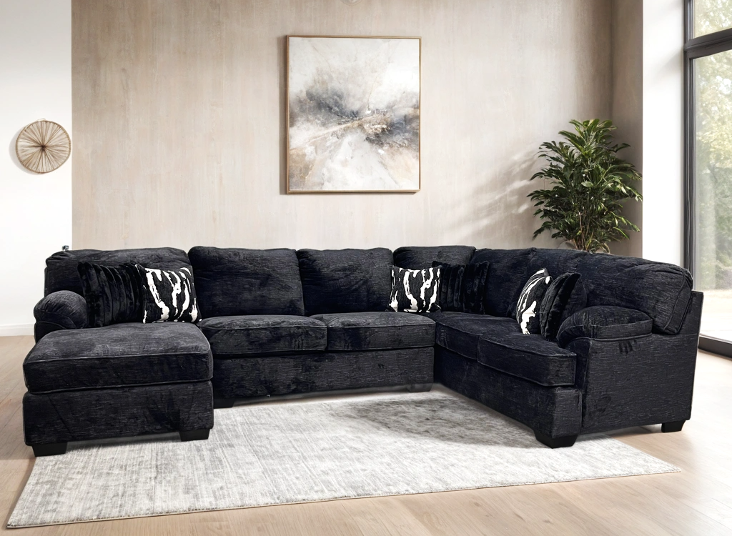 Brentwood Onyx Sectional from Happy Homes - Luna Furniture