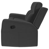 Brentwood Dark Charcoal Upholstered Motion Reclining Sofa from Coaster - Luna Furniture