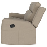 Brentwood Taupe Upholstered Motion Reclining Sofa from Coaster - Luna Furniture