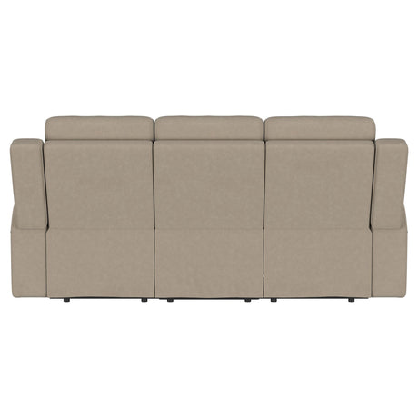 Brentwood Taupe Upholstered Motion Reclining Sofa from Coaster - Luna Furniture
