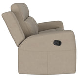 Brentwood Taupe Upholstered Motion Reclining Sofa from Coaster - Luna Furniture