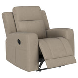 Brentwood Taupe Upholstered Motion Reclining Living Room Set from Coaster - Luna Furniture