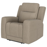Brentwood Taupe Upholstered Recliner Chair from Coaster - Luna Furniture