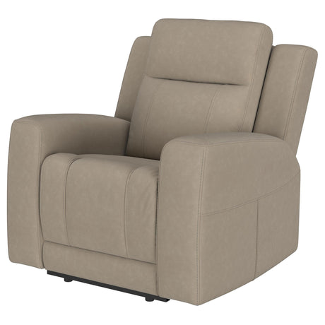 Brentwood Taupe Upholstered Recliner Chair from Coaster - Luna Furniture