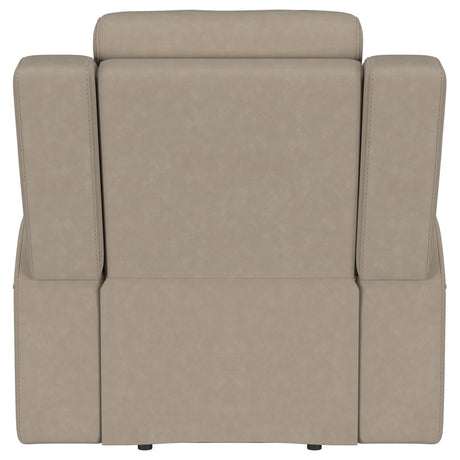 Brentwood Taupe Upholstered Recliner Chair from Coaster - Luna Furniture
