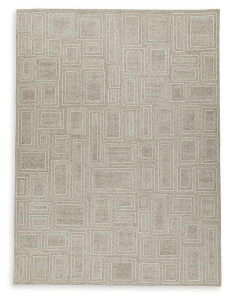 Brickburgh Gray/Ivory/Honey Extra Large Rug from Ashley - Luna Furniture