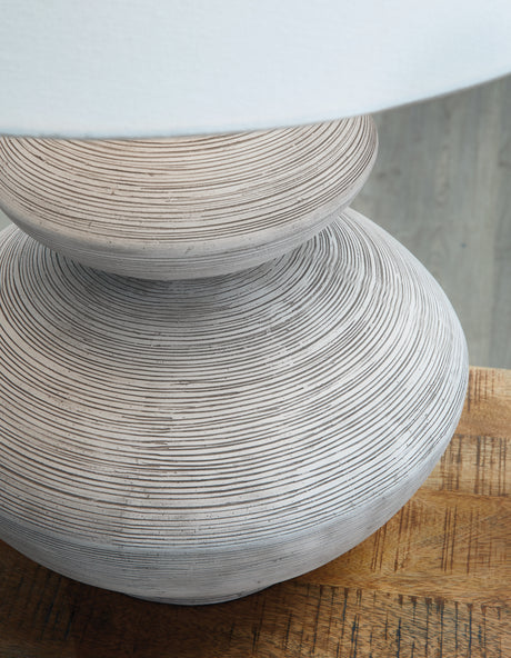 Brickdon Distressed White Table Lamp from Ashley - Luna Furniture