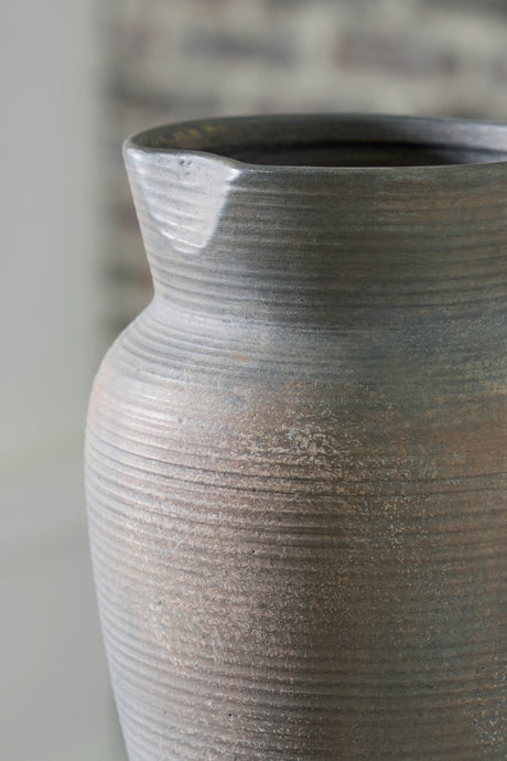 Brickmen Antique Gray Vase from Ashley - Luna Furniture