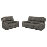 Brickston Charcoal 2-Piece Triple Power Reclining Living Room Set from Coaster - Luna Furniture