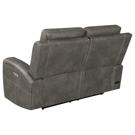 Brickston Charcoal 2-Piece Triple Power Reclining Living Room Set from Coaster - Luna Furniture