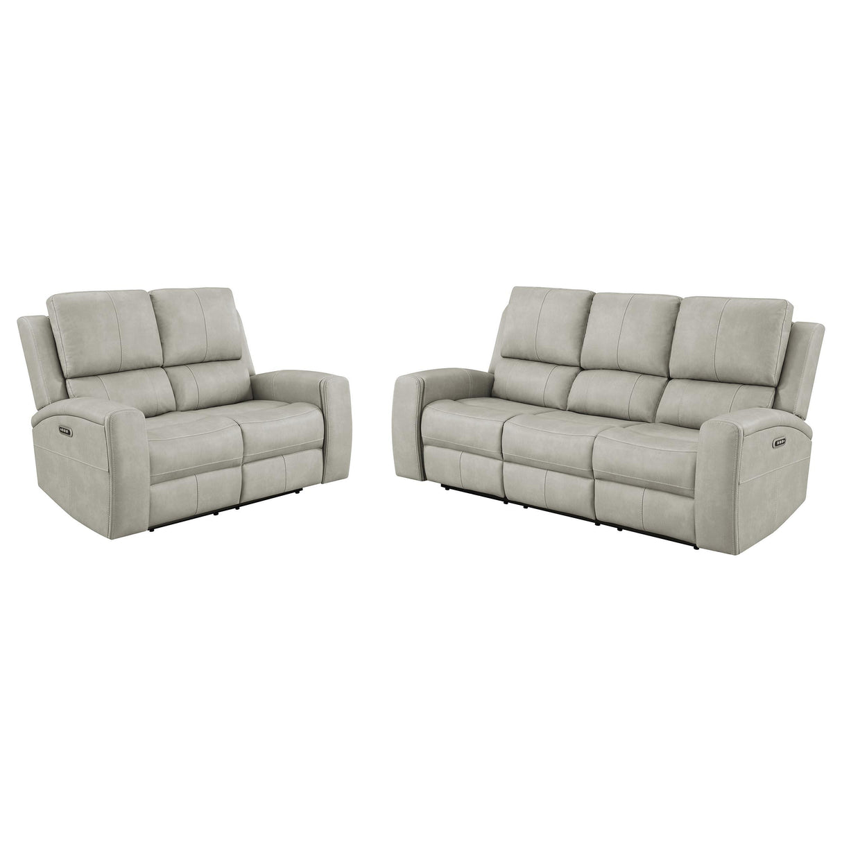 Brickston Gray 2-Piece Triple Power Reclining Living Room Set from Coaster - Luna Furniture