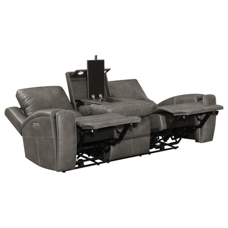 Brickston Charcoal 3-Piece Triple Power Reclining Living Room Set from Coaster - Luna Furniture