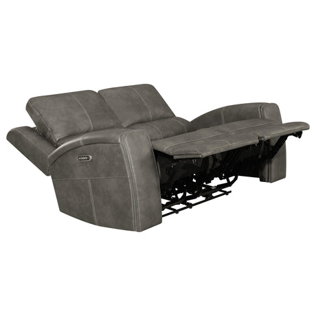 Brickston Charcoal Triple Power Reclining Loveseat from Coaster - Luna Furniture
