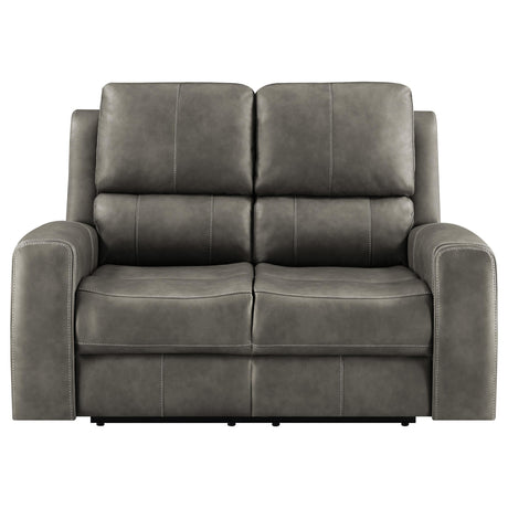 Brickston Charcoal Triple Power Reclining Loveseat from Coaster - Luna Furniture