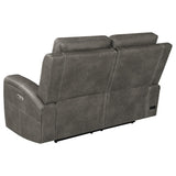 Brickston Charcoal Triple Power Reclining Loveseat from Coaster - Luna Furniture