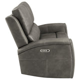 Brickston Charcoal Triple Power Reclining Loveseat from Coaster - Luna Furniture