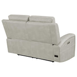 Brickston Gray Triple Power Reclining Loveseat from Coaster - Luna Furniture