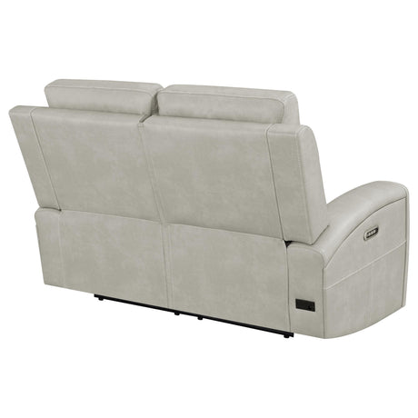 Brickston Gray Triple Power Reclining Loveseat from Coaster - Luna Furniture