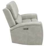 Brickston Gray Triple Power Reclining Loveseat from Coaster - Luna Furniture