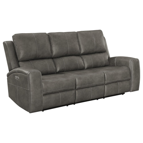Brickston Charcoal Triple Power Reclining Sofa from Coaster - Luna Furniture