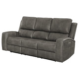 Brickston Charcoal Triple Power Reclining Sofa from Coaster - Luna Furniture