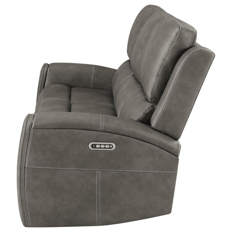 Brickston Charcoal Triple Power Reclining Sofa from Coaster - Luna Furniture