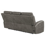 Brickston Charcoal Triple Power Reclining Sofa from Coaster - Luna Furniture