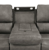 Brickston Charcoal Triple Power Reclining Sofa from Coaster - Luna Furniture