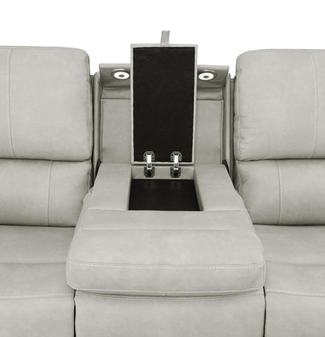 Brickston Gray Triple Power Reclining Sofa from Coaster - Luna Furniture