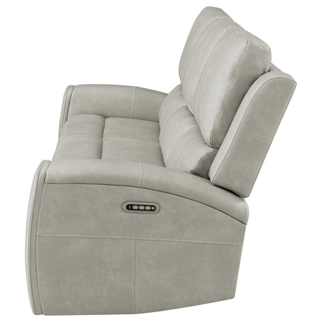 Brickston Gray Triple Power Reclining Sofa from Coaster - Luna Furniture