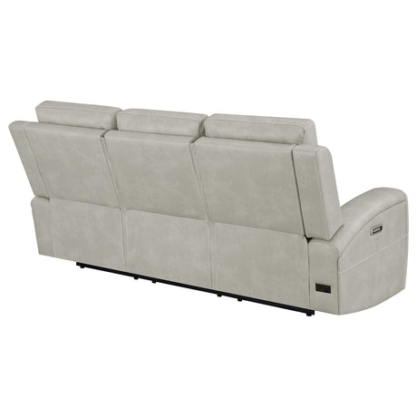 Brickston Gray Triple Power Reclining Sofa from Coaster - Luna Furniture