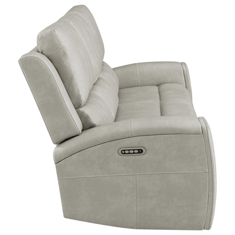 Brickston Gray Triple Power Reclining Sofa from Coaster - Luna Furniture