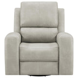 Brickston Gray Triple Power Swivel Glider Recliner from Coaster - Luna Furniture